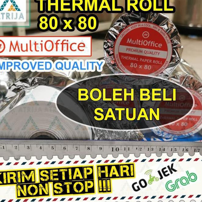 

【CT】 Thermal Paper Roll MULTI OFFICE 80x80. Kertas Thermal. Kertas Struk Kasir. MULTIOFFICE 80