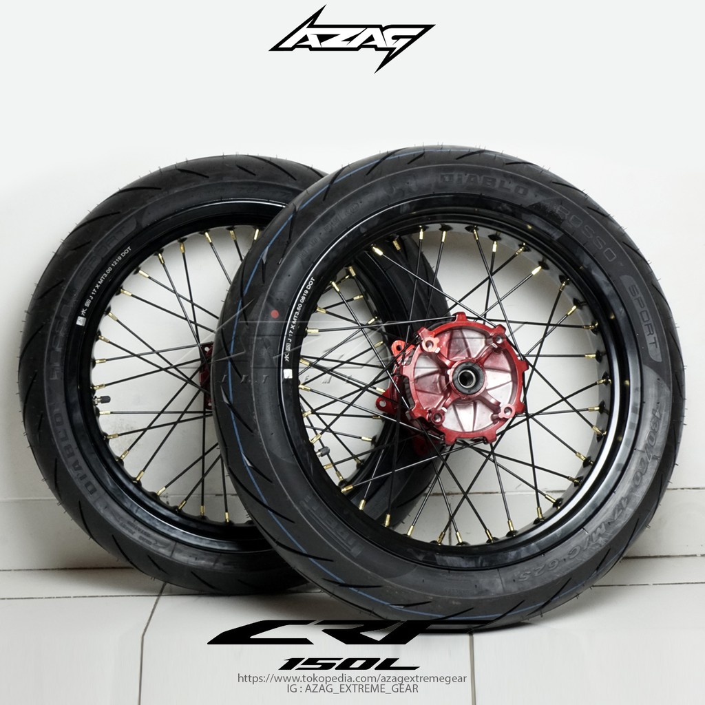 BAN SET VELG TK BAN pirelli supermoto klx dtracker crf