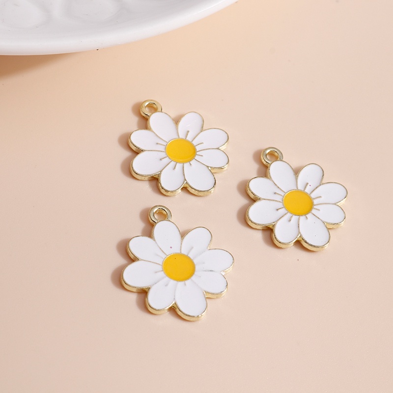 10pcs Kalung Dan Anting Liontin Bunga Daisy