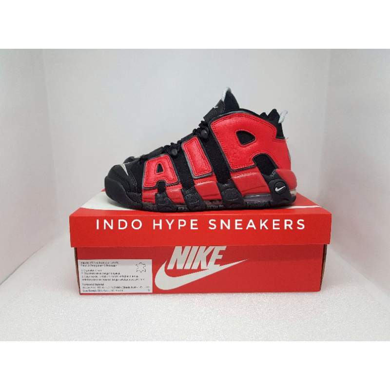 Nike Air More Uptempo 96 BLACK UNIVERSITY RED