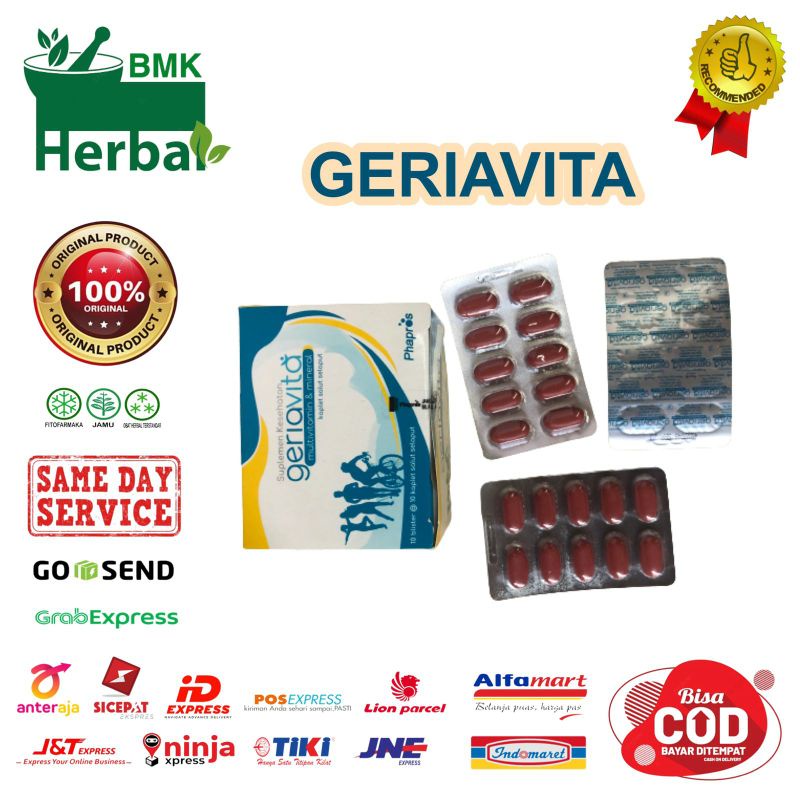 Jual MULTIVITAMIN UNTUK LANSIA (GERIAVITA 10 Kaplet) | Shopee Indonesia