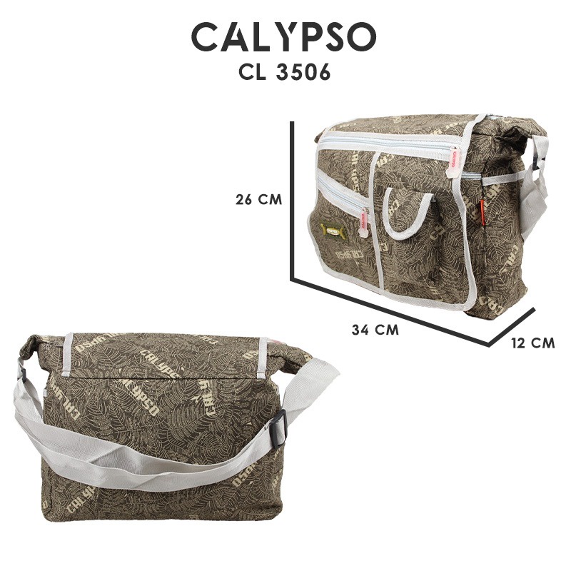 [KLIKTAS] Tas Selempang Pria Kanvas Printing Messenger Bag Man Calypso 3506