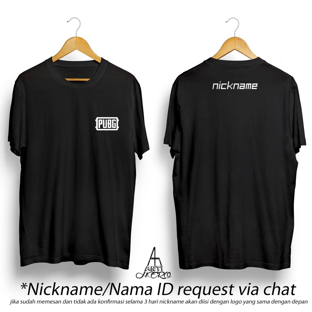 Baju Kaos  PUBG  PUBG  Mobile NICKNAME ID NAME Request Kaos  