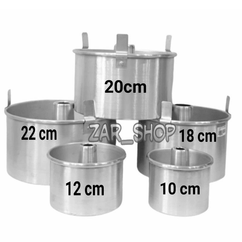 Loyang Chiffon Cake Lurus Ukuran 10 12 18 20 22 cm