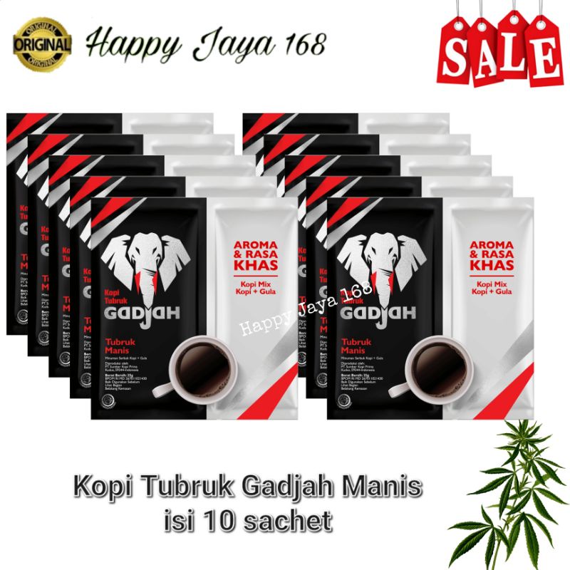 Kopi Tubruk Gadjah Manis Renceng isi 10 sachet