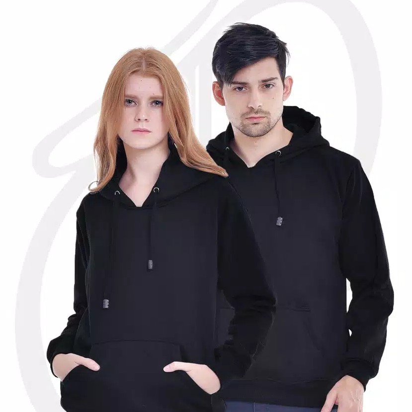 HOODIE JUMPER POLOS M-L Warna Hitam / HOODIE POLOS /JAKET POLOS / SWEATER POLOS / JACKET POLOS