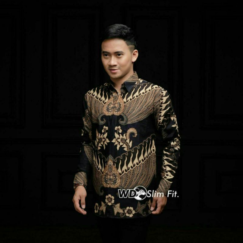 Batik Pria Lengan Panjang BATIK NAKULA HRB026 motif KERATONAN Kode 002 Reguler