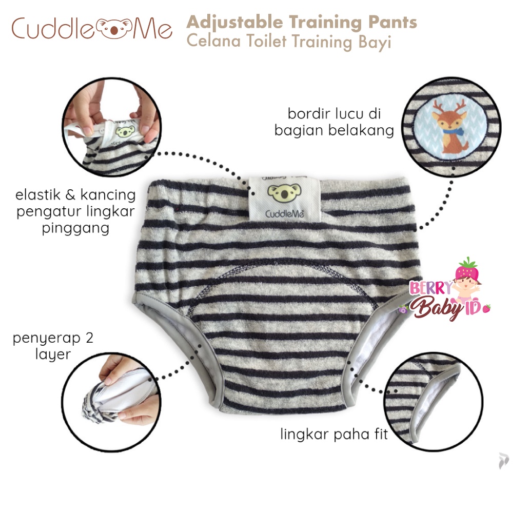 Cuddle Me Adjustable Training Pants Celana Potty Baby Toilet Training ATP Bayi CME008 Berry Mart