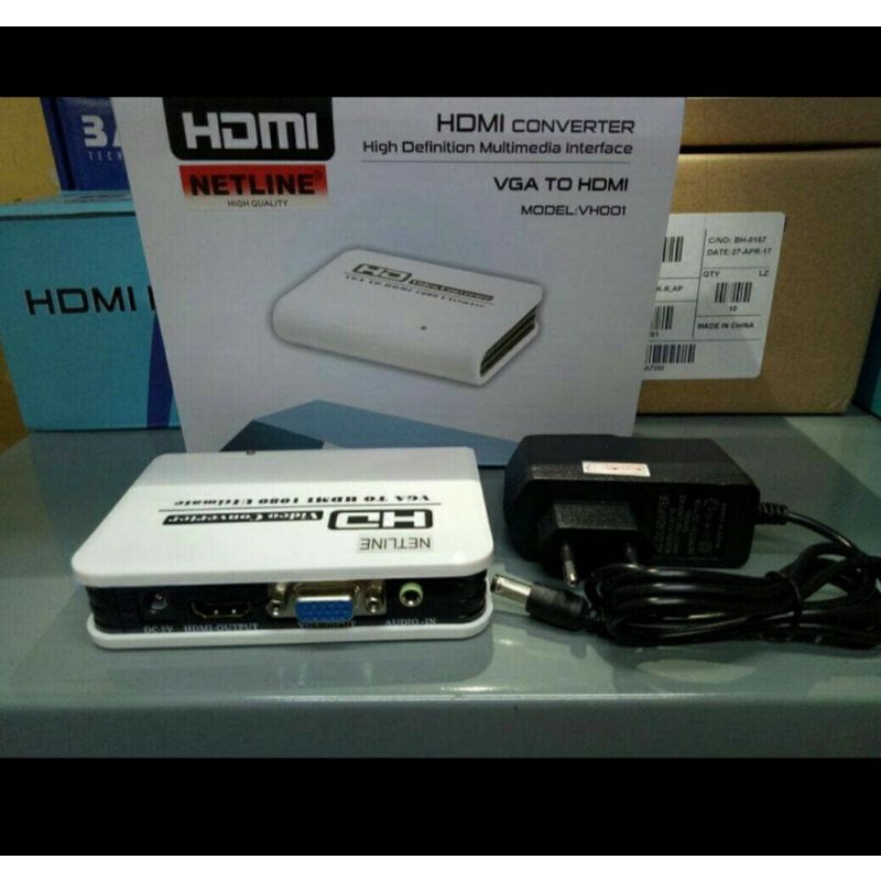 hd video converter vga to hdmi+ adaptor netline