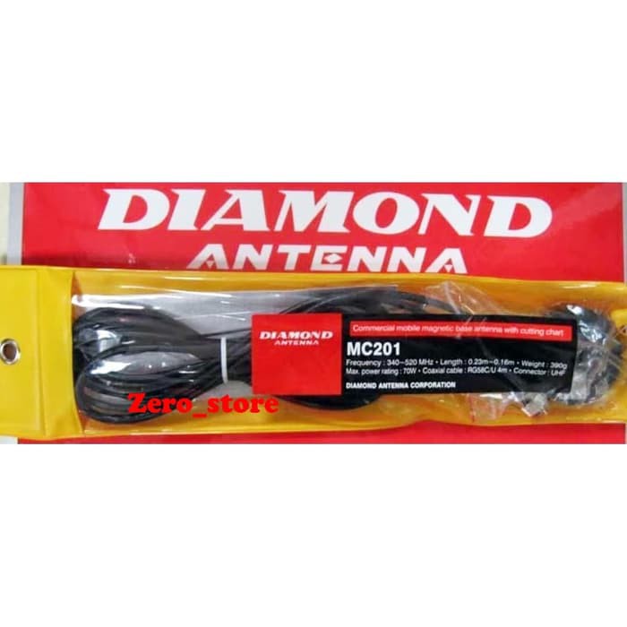 Diamond MC201 Antena Mobil ori MC 201 magnet Rig HT MC-201 UHF 340 520