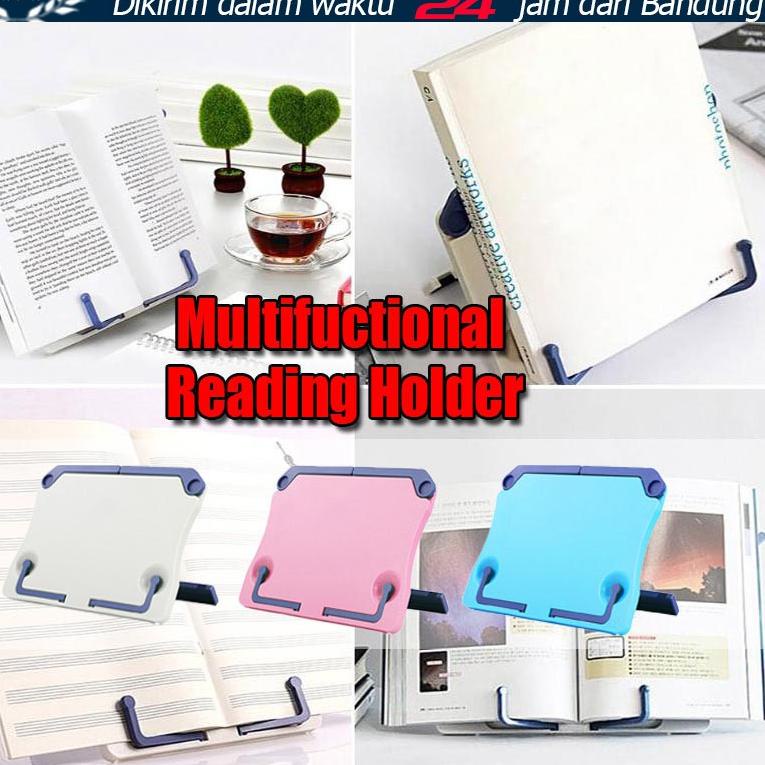 

☊ Protable Pegangan Buku Majalah Berdiri Book Stand Reading Holder Organizer Rak Tempat Buku ➲