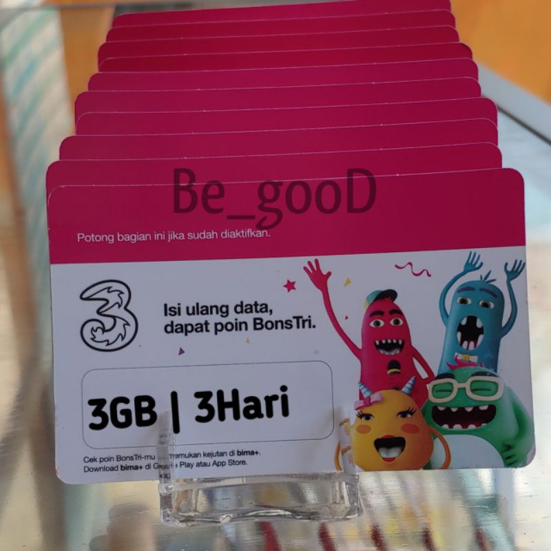 Voucher Tri 3GB Lokal Subang, Purwakarta, Karawang 3 Hari