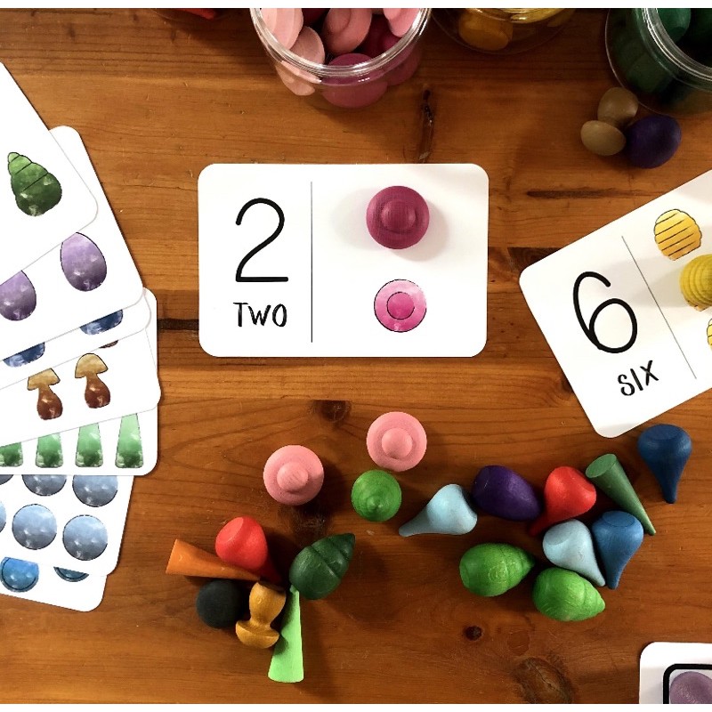 Number Learning with grapat mandala / waldorf/ montessori work