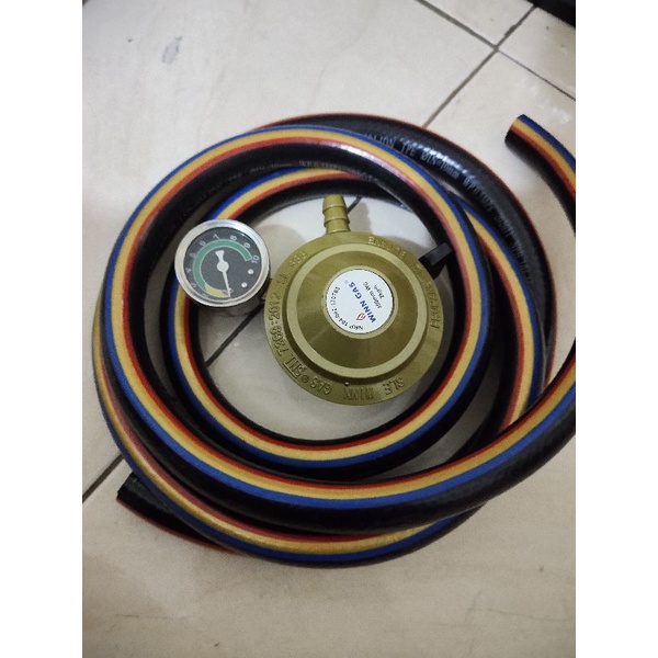 Regulator winn gas SL 888 dan selang solid 2 m bunus klem/Regulator otomatis