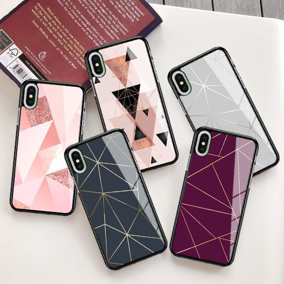 [P128] Case 2D Glossy Printing Abstrak for Oppo Vivo Xiaomi Realme Samsung Iphone