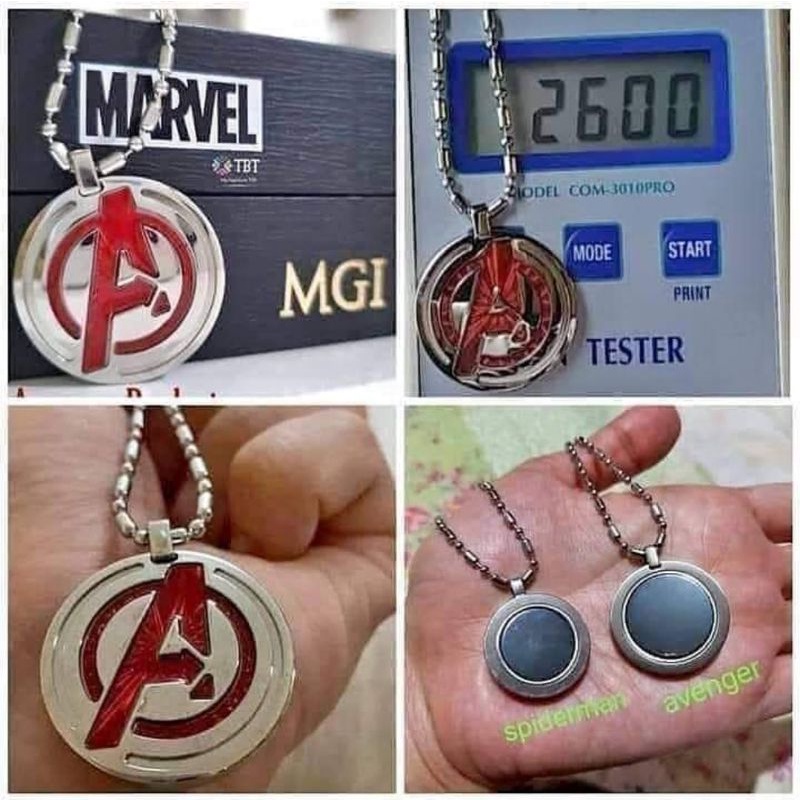 Pendant AVENGER RED Kalung Kesehatan MCI ORIGINAL