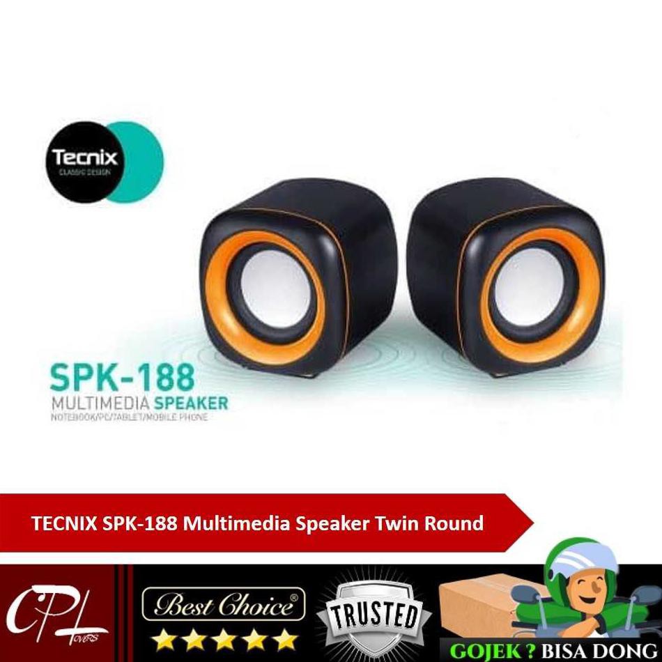 Promo Tecnix Spk-188 Multimedia Speaker Mini Twin Round