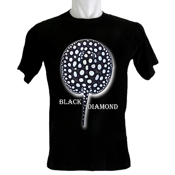 Indoshirt - Kaos Stingray Black Diamond - Bahan Katun - Kerah O - Ukuran 3XS sampai dengan 3XL - Ban