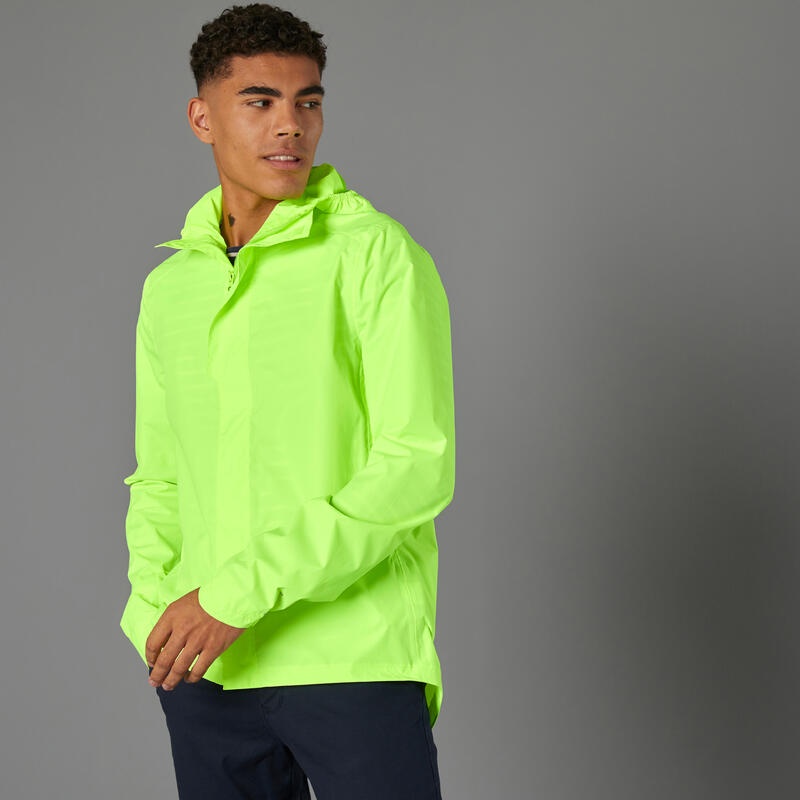 Decathlon Btwin 100 Jaket Bersepeda Perkotaan Waterproof - Kuning Neon - 8579898