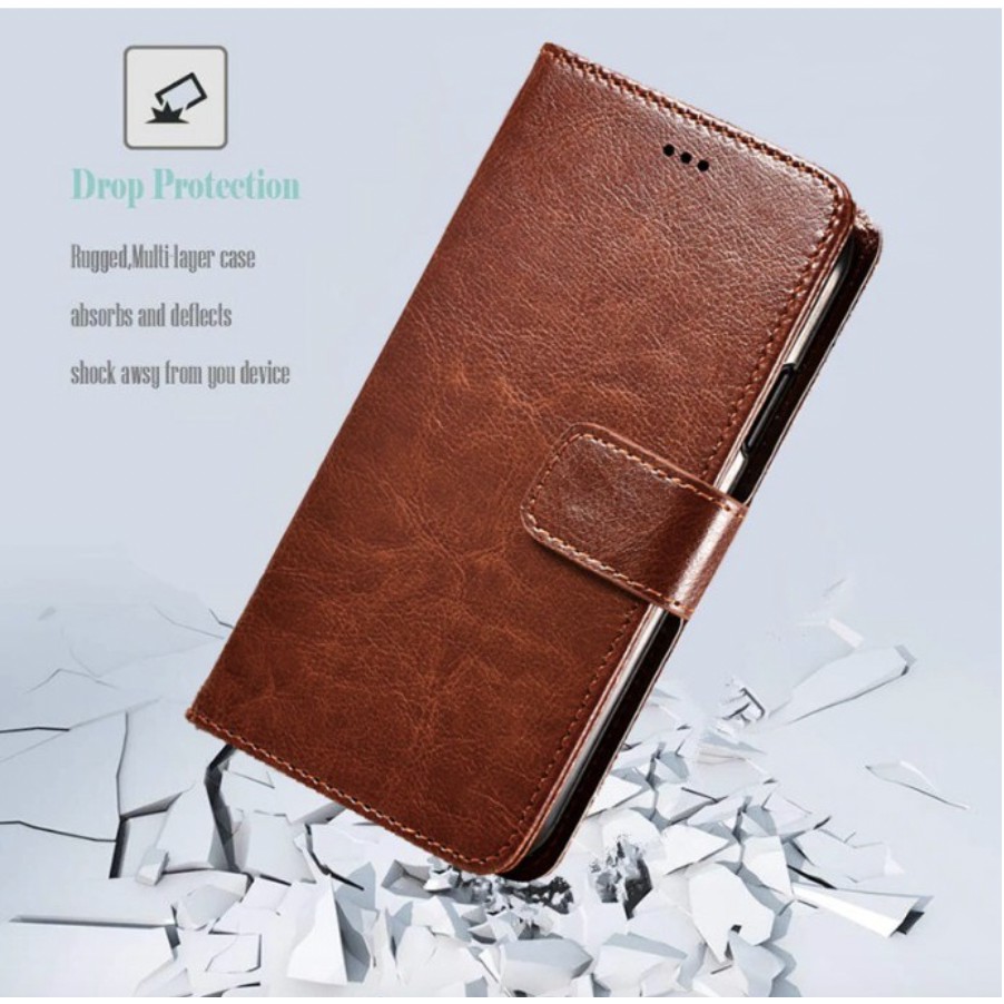 Casing Redmi Note 10 Flip Cover Wallet Leather Case Harap baca deskripsi