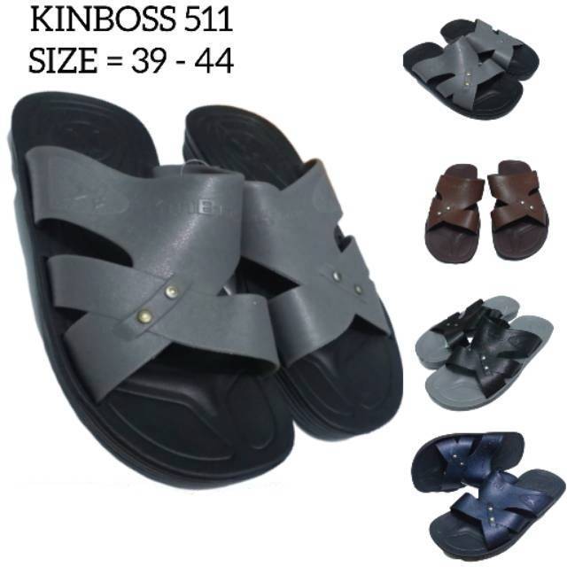 Sandal Sendal Selop Slide On Karet Pria Dewasa KINBOS MAN Murah