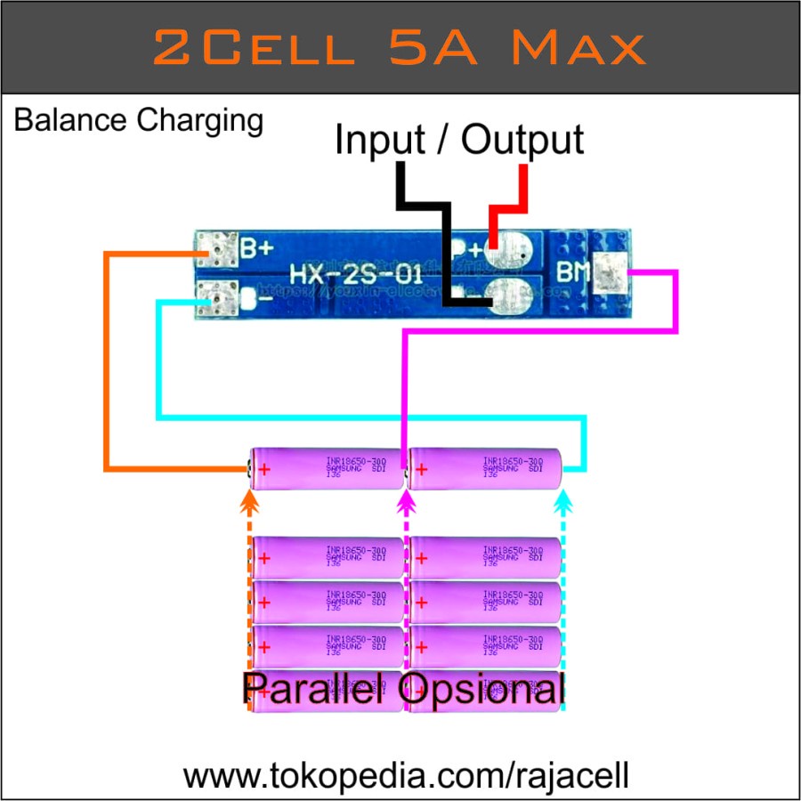2S 5A Li-ion Lithium Lipo Battery 7.4v 8.4v Charger Protection Board