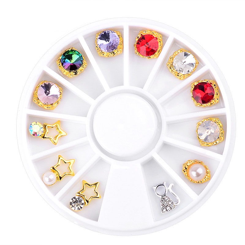 3D Colorful Glass Rhinestones Nail Dekorasi DIY Seni Kuku