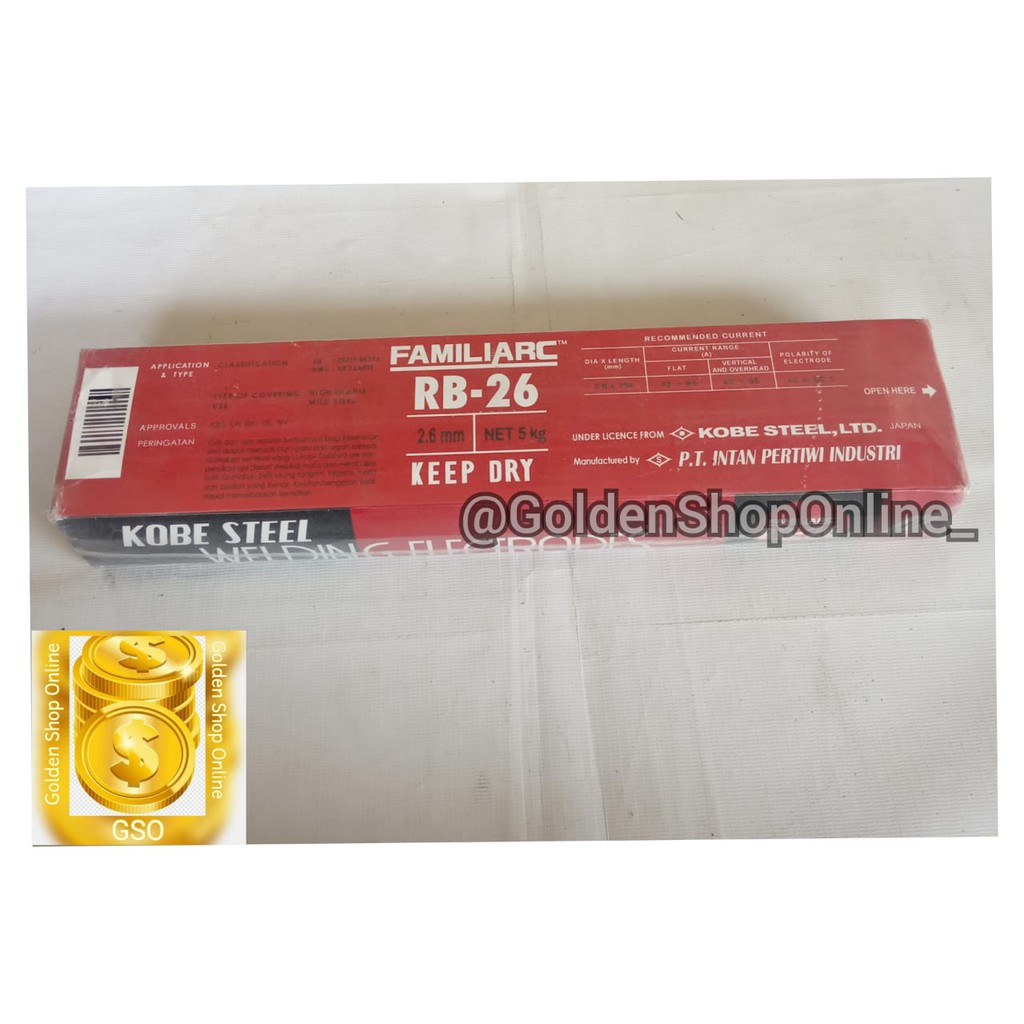 Jual Kawat Las RB 26 2,6mm Kobe Steel (5kg) | Shopee Indonesia