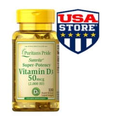 PURITAN Vitamin D3 Puritan's Pride D-3 400 1000 2000 5000 10000 IU 25 50 125 250 MCG vit d-3 100 200