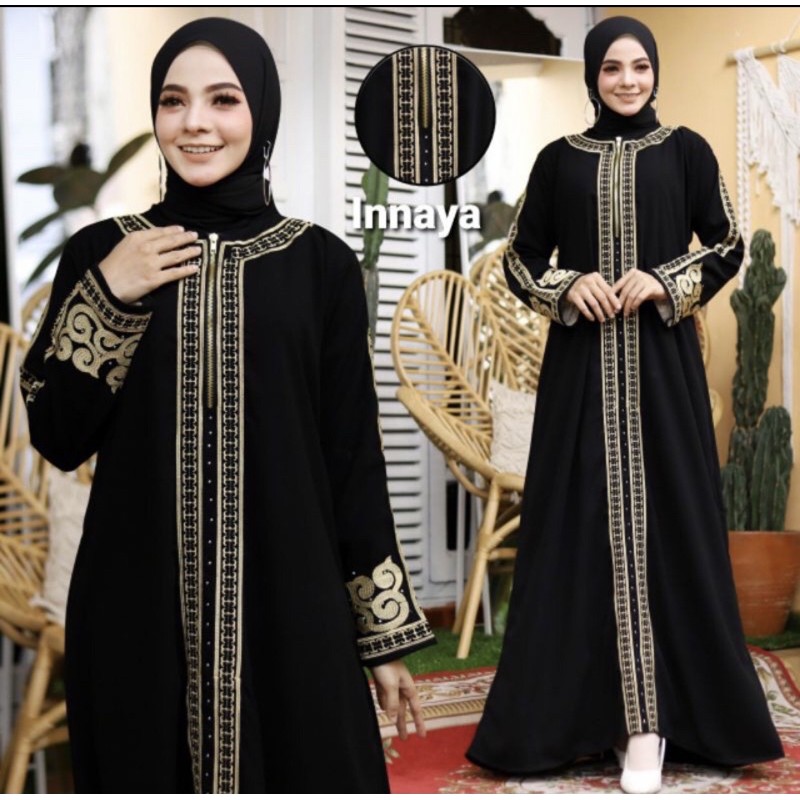 GAMIS ABAYA SYARI BORDIR INNAYA (BUSUI) COUPLE