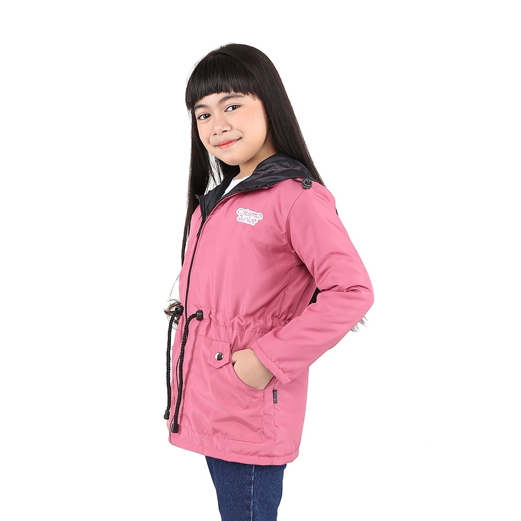CDG 127 - Jaket Parasut Anak Perempuan Casual Sporty Catenzo Junior Original Pink