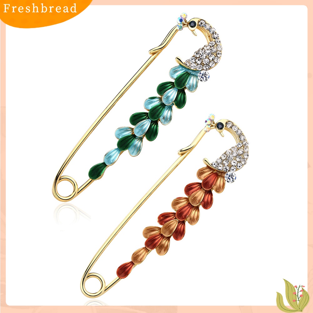 [ TERLARIS]Fashion Rhinestone Drop Oil Brooch Pin Suit Scarf Breastpins Women Girl Jewelry