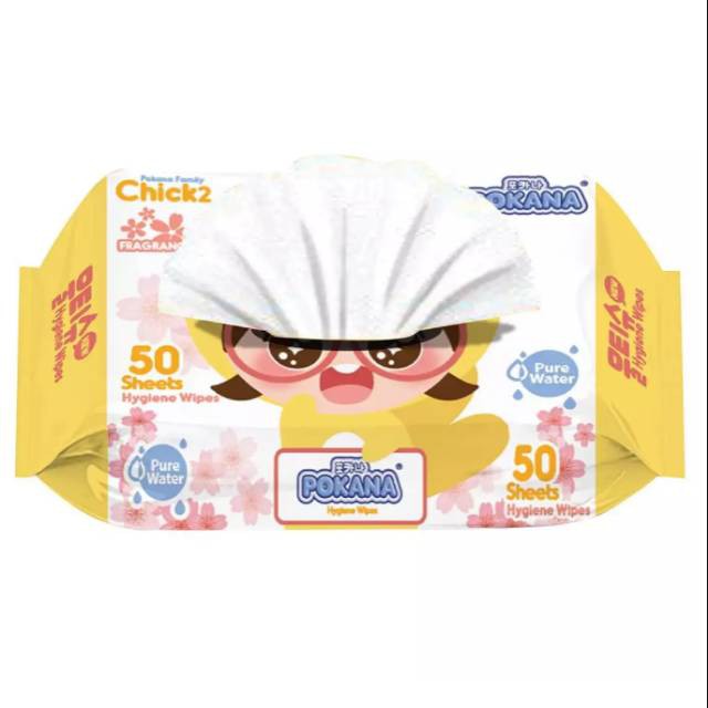 Pokana Hygiene Wipes Pure Water Chick2 50 sheets