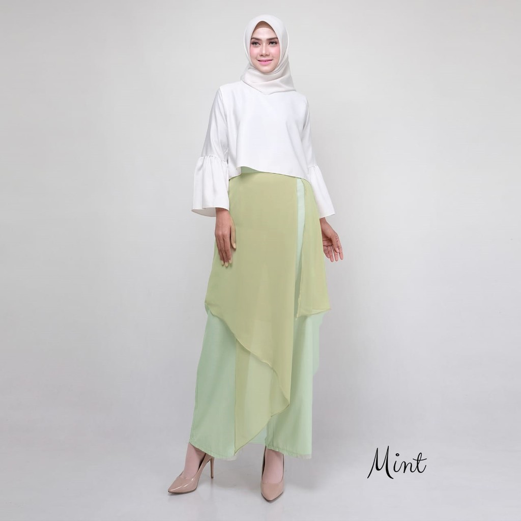 HOPYLOVY - Celana Panjang Wanita Model 2 Layer Moon