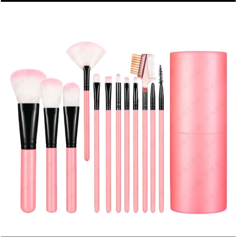 KUAS MAKE UP TABUNG 12PCS MAKE UP BRUSH 12 IN 1 MURAH