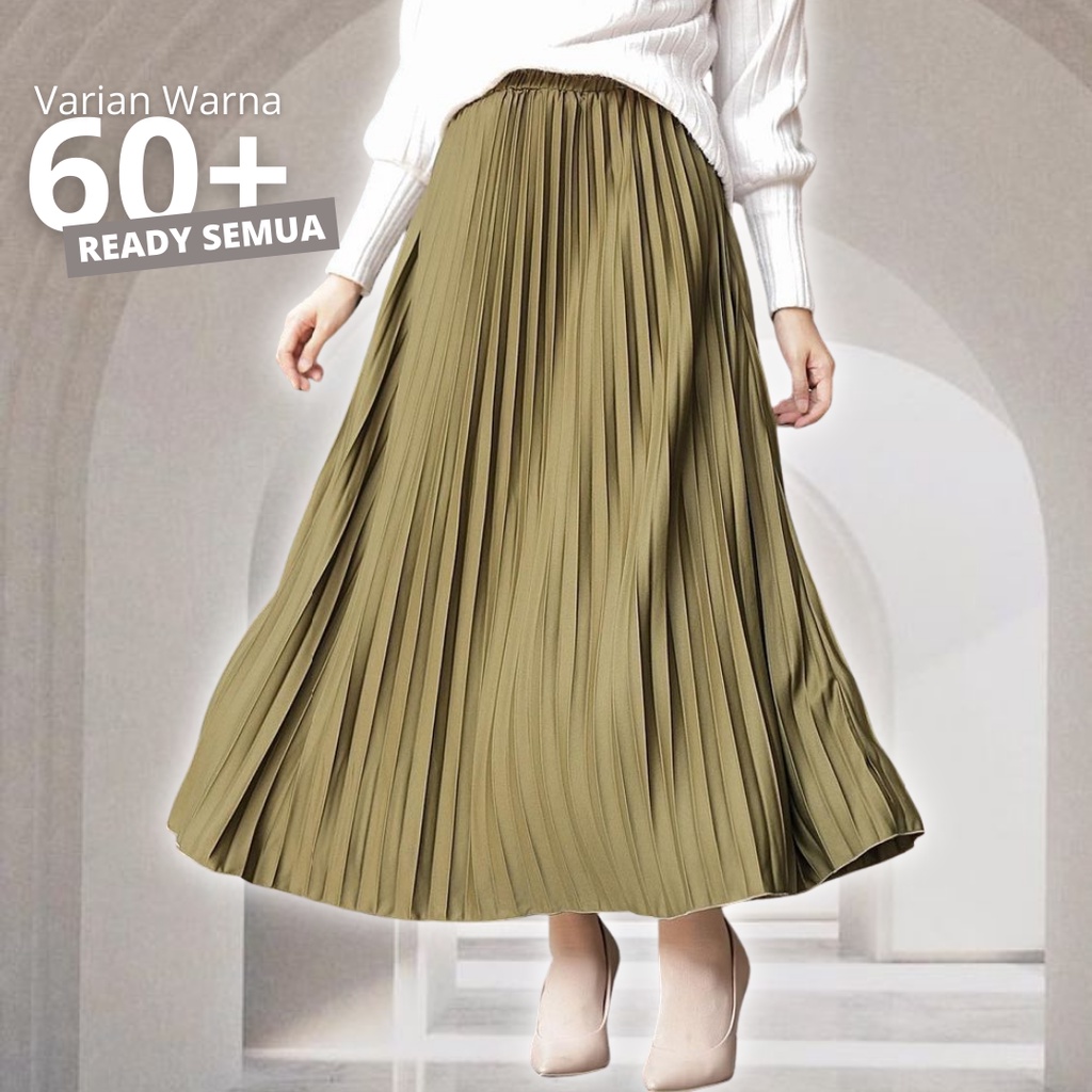 Rok plisket PREMIUM 100%TEBAL  / Rok payung /rok plisket terlaris/ kerja muslim/PLIETED SKIR