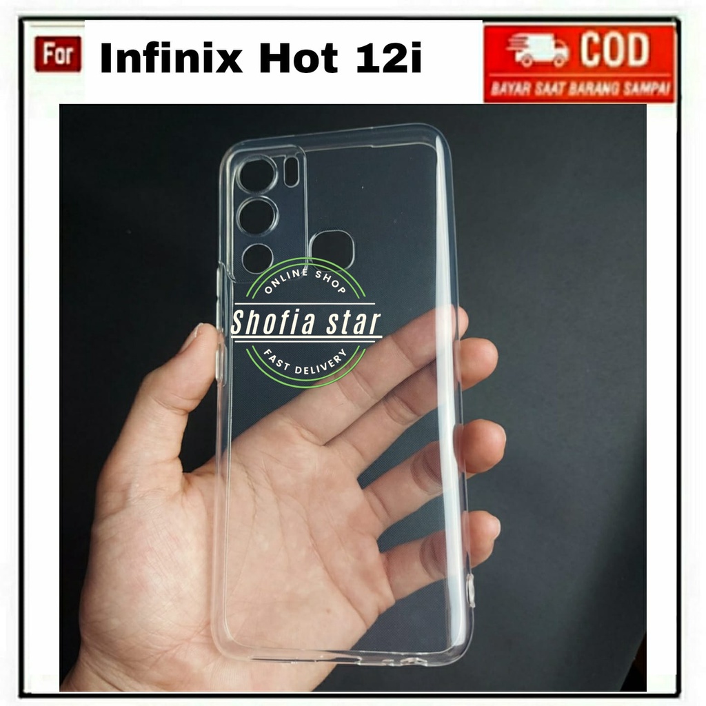 CASE INFINIX HOT 12I SOFTCASE CLEAR PREMIUM HD PROTECT CAMERA