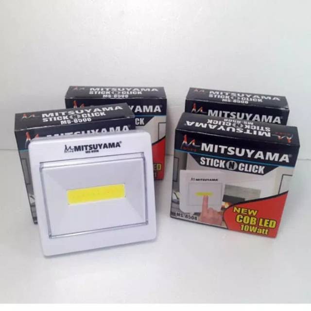 Lampu Mitsuyama STICK N CLICK COB LED / Lampu Tempel Emergency / Switch Light MS 8508