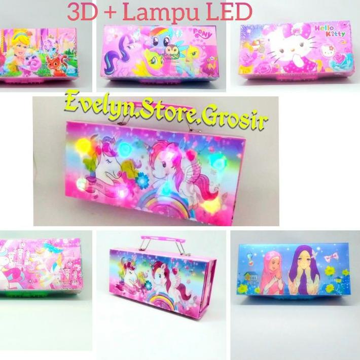 

Special KOTAK PENSIL KODE 3D ADA LAMPU LED karakter anak ,,