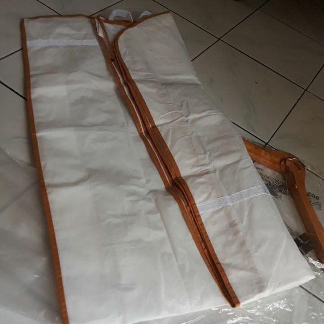 Cover Tas Gaun Wedding / Sarung Tas Baju Pengantin /cover Gantungan Gaun/ Pelindung Baju Gaun 160 Cm
