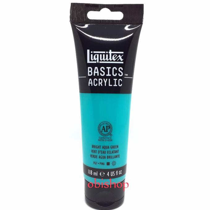 

TERLARIS CAT AKRILIK LIQUITEX BASICS ACRYLIC 118 ML BRIGHT AQUA GREEN PERALATAN MELUKIS ART SET