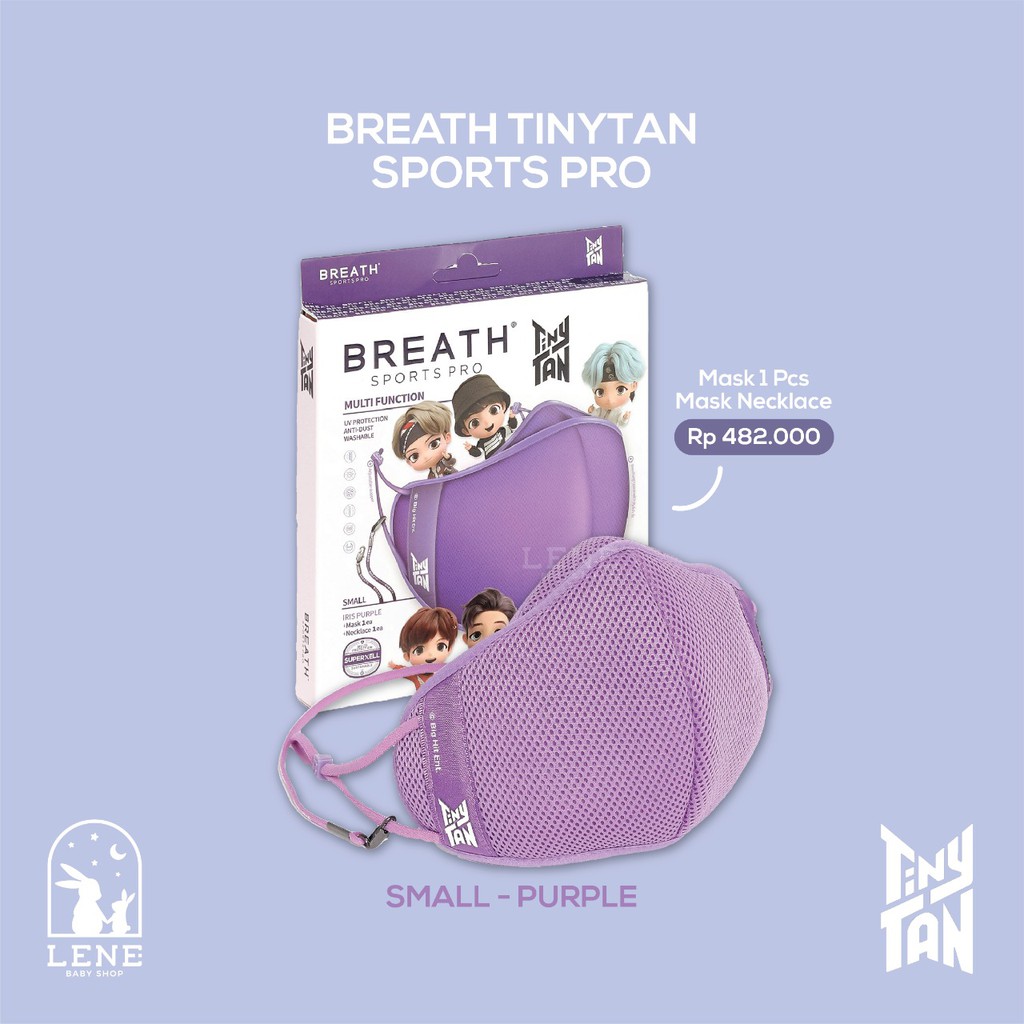 Tiny Tan BTS Breath Sports Pro Mask TinyTan Masker Korea Gowes Lari Golf