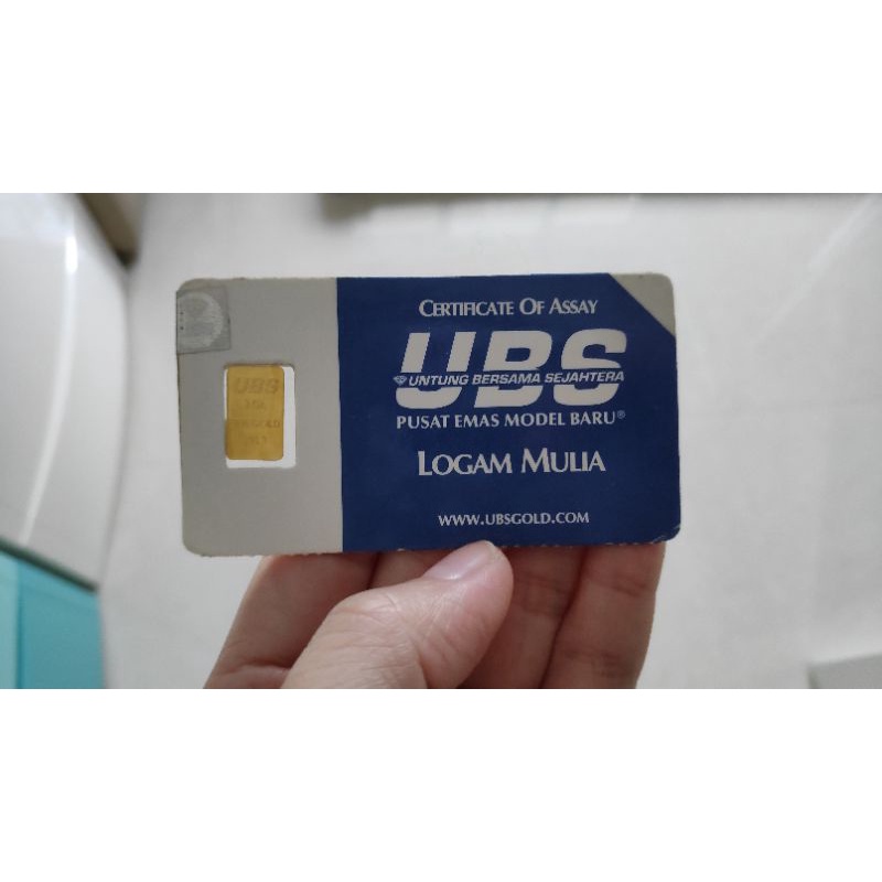 emas ubs 1 gram logam mulia emas batang