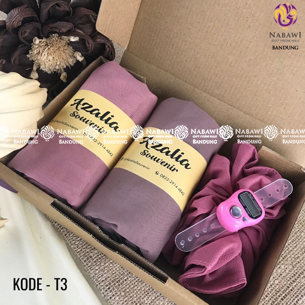 Hampers Gift Box Jilbab Hijab Segiempat Kado Cewek Kado Ulang Tahun Wisuda Souvenir Nabawi Bandung