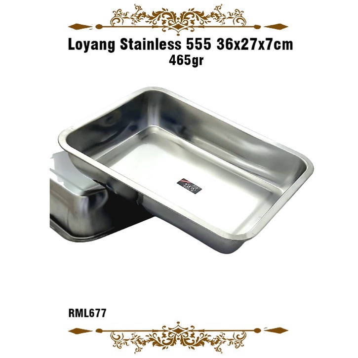 Loyang/Nampan/Bak Stainless 555 36x27x7cm