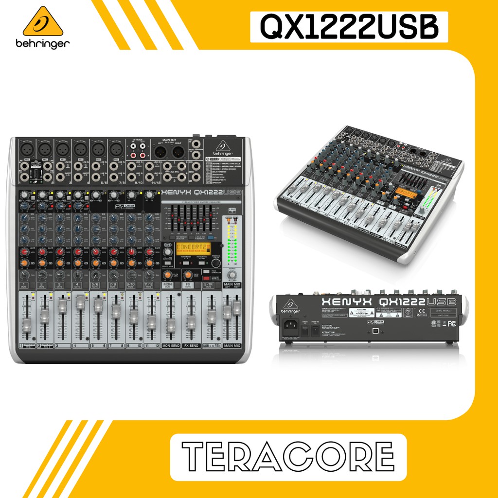 Behringer QX1222USB QX 1222 USB QX1222 Mixer 12 Input 6 Channel
