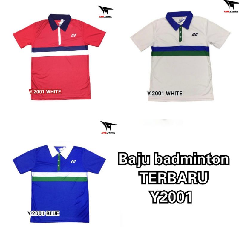 Baju badminton indonesia Yonex Y2001 Lokal | kaos bulutangkis terbaru