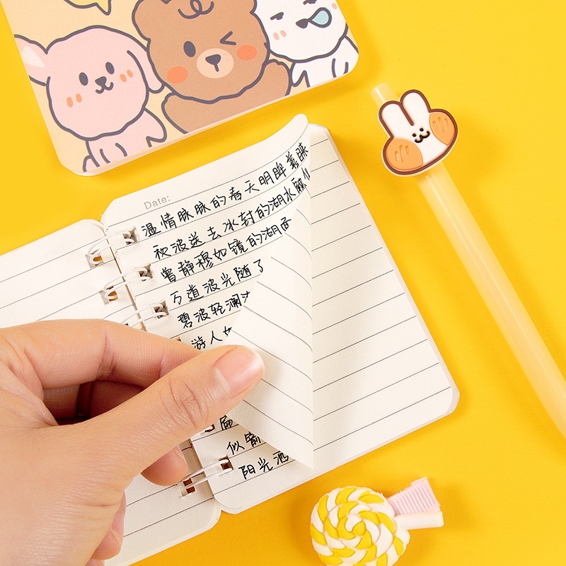 1 pcs Buku / Notebook Mini Ring A7 Motif-2