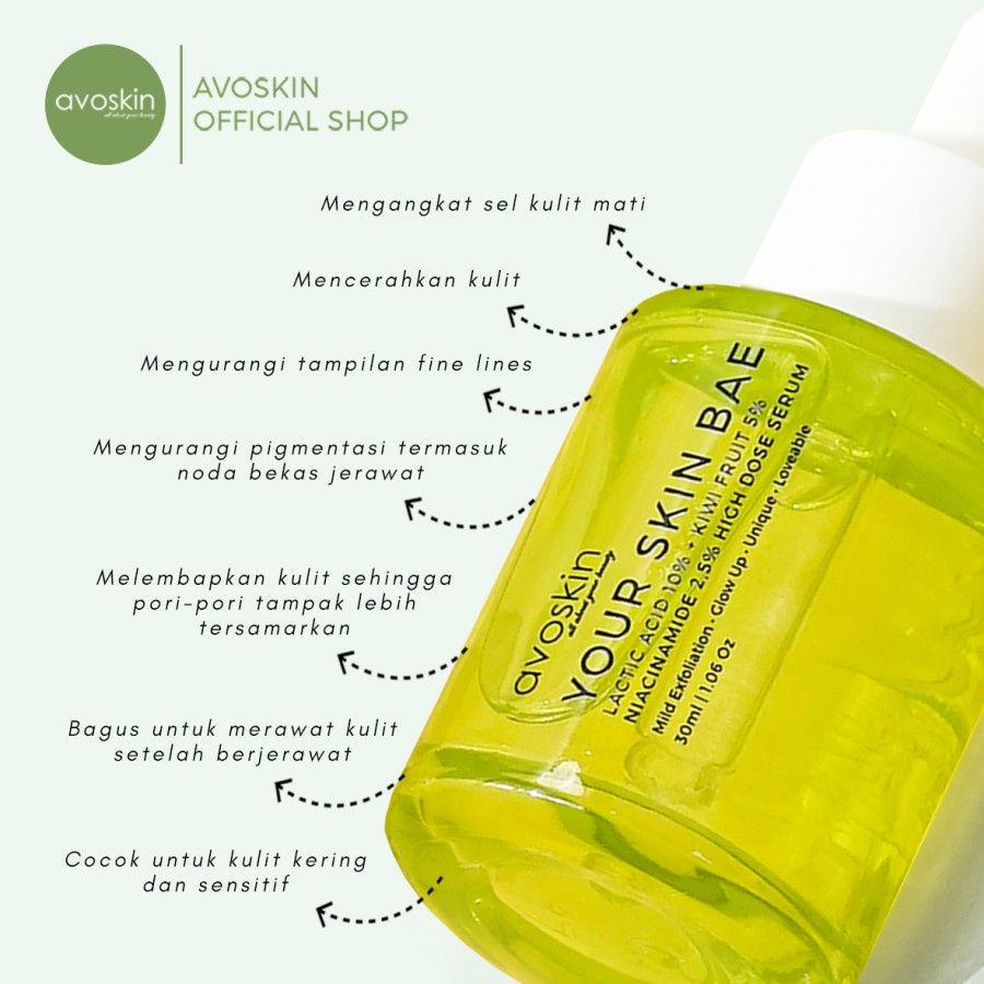 Avoskin Your Skin Bae Lactic Acid 10% + Kiwi Extract 5% + Niacinamide