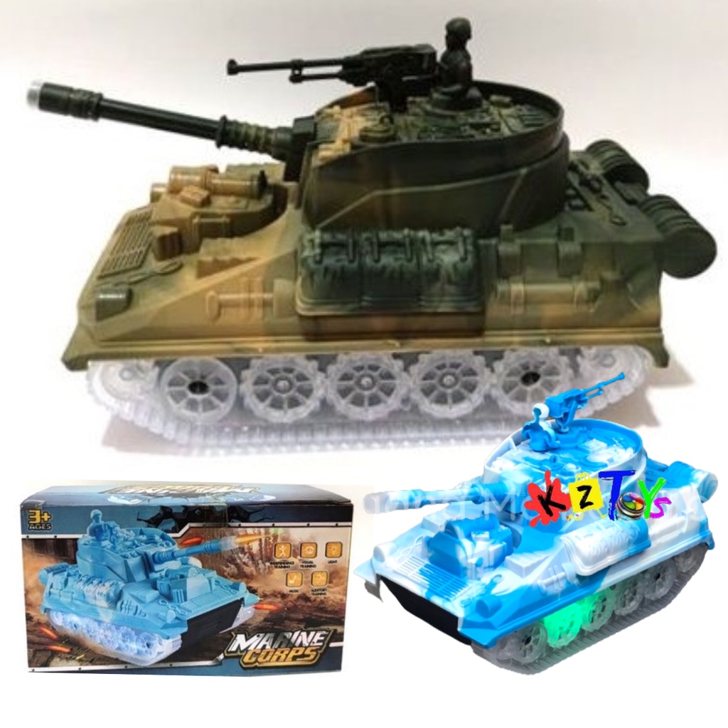 MAINAN MOBIL PERANG TANK GUN MARINE CORPS COMBAT TANK DEFORMATION